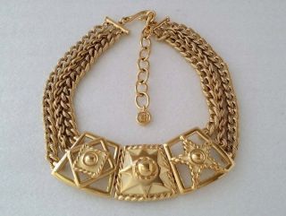 Vintage Signed Givenchy Enamel Collar Necklace