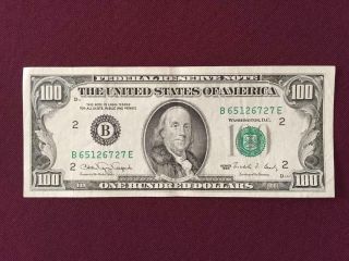 1990 $100 One Hundred Dollar Bill York Federal Reserve Old Vintage Currency