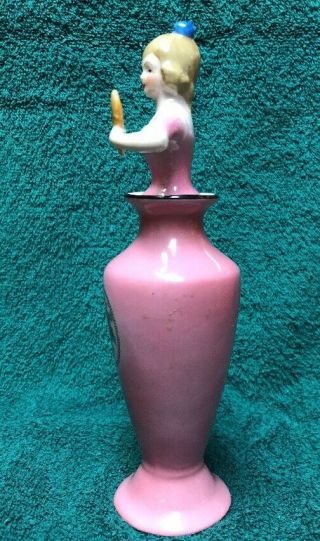 Vintage Art Deco Porcelain Figural Lady Perfume Vanity Bottle • Bavaria 2