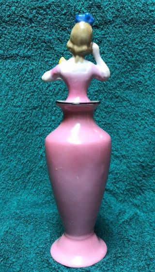 Vintage Art Deco Porcelain Figural Lady Perfume Vanity Bottle • Bavaria 3