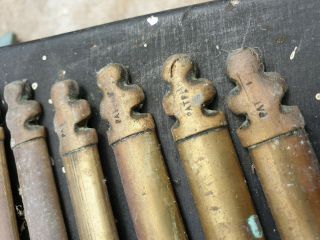 10 Antique Brass Stair Rods Runner Vintage 3