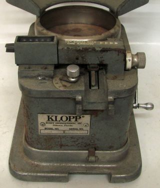 Vintage KLOPP Model CM Mechanical Coin Counter Counting Machine Spins but 2