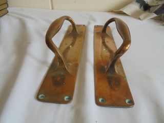 Antiques Quality solid Copper Door Pull Handles Pair 12 