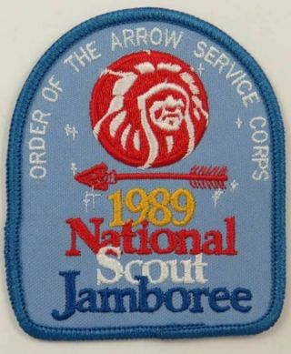 1989 National Scout Jamboree Order Of The Arrow Service Corps Bbl Bdr.  [c - 203]