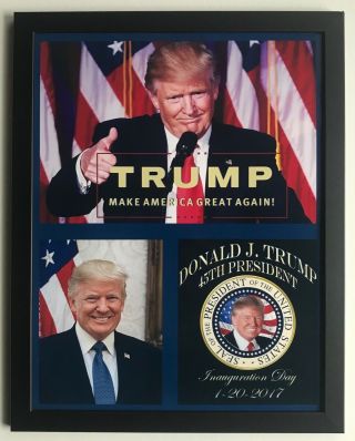 Donald Trump 45th President Of The United States Photo Collage Framed L@@k