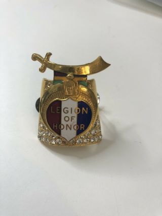 Vintage Legion Of Honor Shriner Mason Fez Tassel Pin Holder