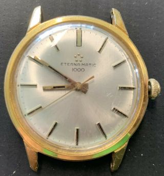 Vintage Eterna Matic 1000 Gold Filled Automatic Men 