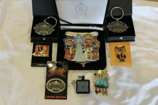 Disney Dlr Haunted Mansion 40th Anniversary Jumbo Pin & Htf Hm Stuff
