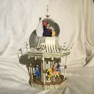 Disney Mary Poppins JOLLY HOLIDAY Carousal Musical Figurine Rotate SnowGlobe - MIB 2