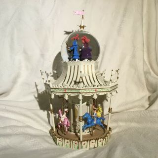 Disney Mary Poppins JOLLY HOLIDAY Carousal Musical Figurine Rotate SnowGlobe - MIB 3