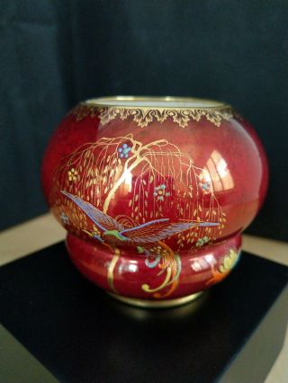 Vintage Carlton Ware Rouge Royale - Bird Of Paradise Vase