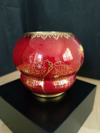 Vintage Carlton Ware Rouge Royale - Bird of Paradise Vase 2