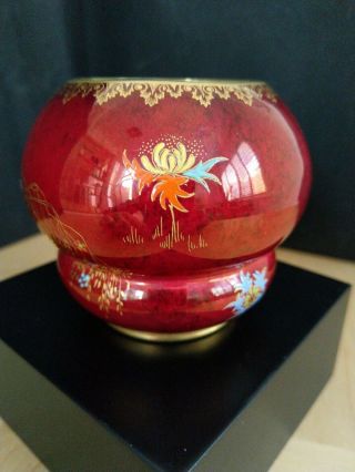Vintage Carlton Ware Rouge Royale - Bird of Paradise Vase 3