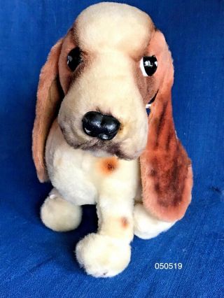 Vintage 1968 Kamar Plush Bassett Hound Dog Puppy Stuffed Mohair Style Fur Cute