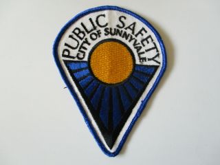 Vintage City Of Sunnyvale Califonia Public Safety Police Patch Older Type 2 ?