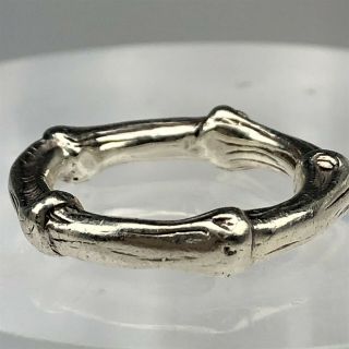 Authentic Vintage Tiffany & Co.  Sterling Silver Bamboo Ring Size 5 1/2 BPB 2