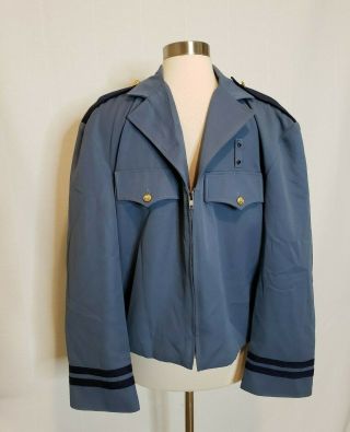 Vintage Mens Police Uniform Jacket Size 46 Blue