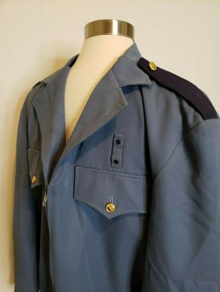 Vintage Mens Police Uniform Jacket Size 46 Blue 3