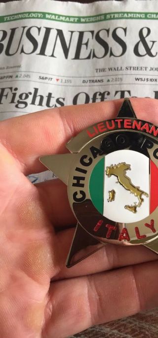 Italian Pride Parade Medal 2006 Chicago LE Solid Metal Lieutenant Epaulette 3