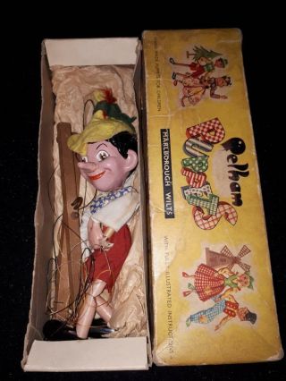 Extremely Rare Walt Disney Pinocchio Pelham Marionette Figurine Puppet 1962