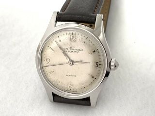 Vintage Girard Perregaux Gyromatic Automatic Stainless St.  Wrist Watch 47bf 620
