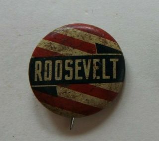 1940 Franklin Delanoe Roosevelt For President Democratic Pinback Button