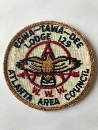 Egwa Tawa Dee Lodge 129 Oa R3 Round Patch Order Of The Arrow