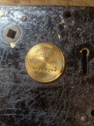 Old vintage door lock 6 x 4 inches with Key 2