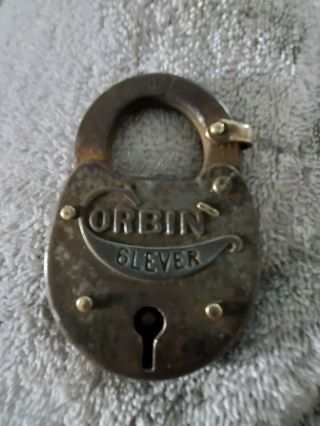 Corbin 6 Lever Antique Padlock Lock Vintage No Key