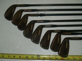 Vintage Set Of 8 Golf Club Irons Tommy Armour T - Line B/c Designers Model - Bronze
