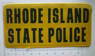 Ri Rhode Island Highway Patrol State Police Trooper Large Reflective Back Patch