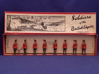Vintage W.  Britains Royal Canadian North West Mounted Police Set 1554 Orig Box