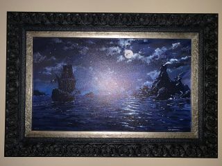 Disney Peter Pan Framed Giclee On Canvas By Kim Gromoll Journey To Neverland Le