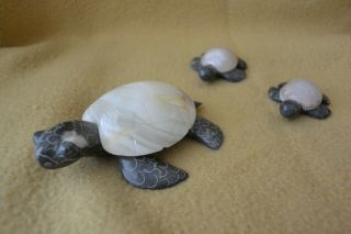 Hand Carved Marble Stone Sea Turtle Figurines