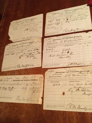 Mississippi And Tennessee Railroad Receipts From 1876
