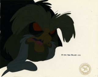 Don Bluth Great Owl Secret Of Nimh 1982 Production Animation Cell Lje Seal