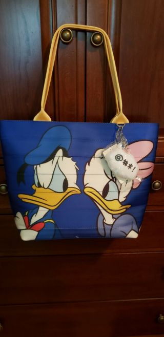 Nwt Harveys Donald Duck Wanderlust Tote Disney Seatbelt Bag Daisy