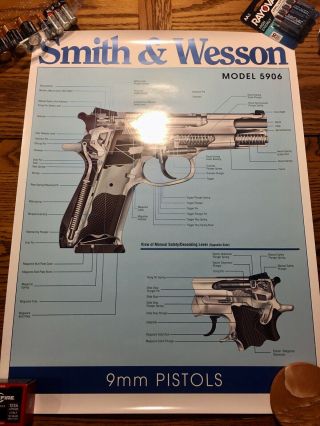 Rare Smith & Wesson Model 5906 9mm Semiautomatic Pistol Poster (last One)