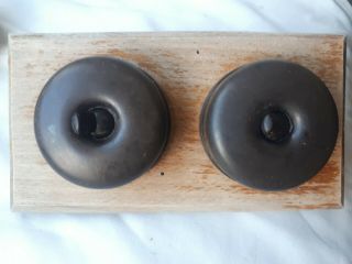 Vintage Bakelite Light Switches With Wooden Pattress