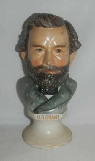 Lefton China Us President Ulysses S.  Grant Porcelain Bust Statue Figurine