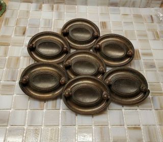 Vintage (7) Oval Drop Ring - Bail Drawer Pull Handles