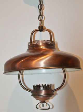 Antique/vintage Copper/ Brass Hanging 1 Light Fixture Chandelier