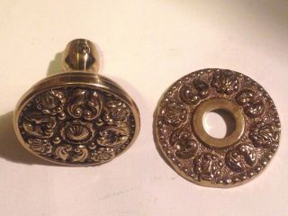 Brass Ornate Door Knob And Rosette Made In Portugal
