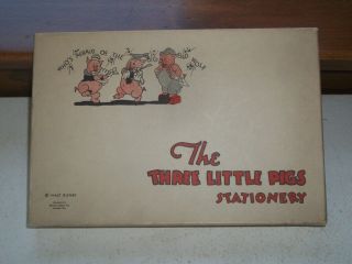 Three Little Pigs Stationary Walt Disney Powers Paper Co Springfield Ma 1930s