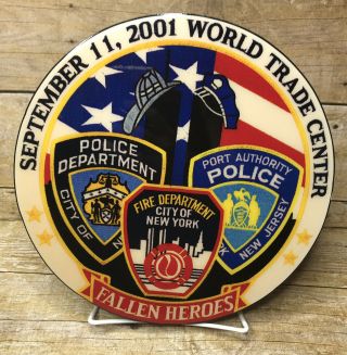 September 11,  2001 Memorial Wall Plaque Wtc Fallen Heroes: Nypd,  Fdny,  Pa