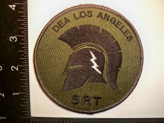 Rare Federal Dea Los Angeles,  Ca Srt Patch Vel Kro Back California Police Swat