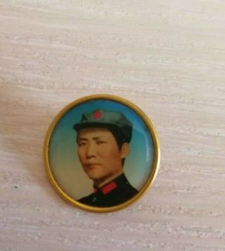 Chairman Communist China Badge Red Star Ussr Mao Zedong Revolution Memorial