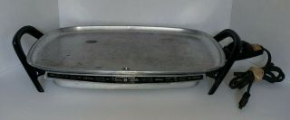 Vintage Farberware Completely Immersible Electric Griddle W/hot Storage