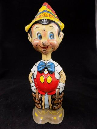 Disney 1939 " Pinocchio " Marx Tin Wind - Up Toy With Built - In Key -
