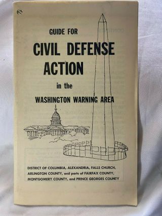 Guide For Civil Defense Action Washington Warning Area 1959 W/ Map